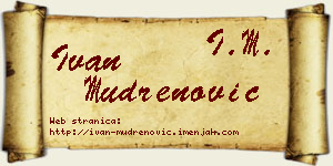 Ivan Mudrenović vizit kartica